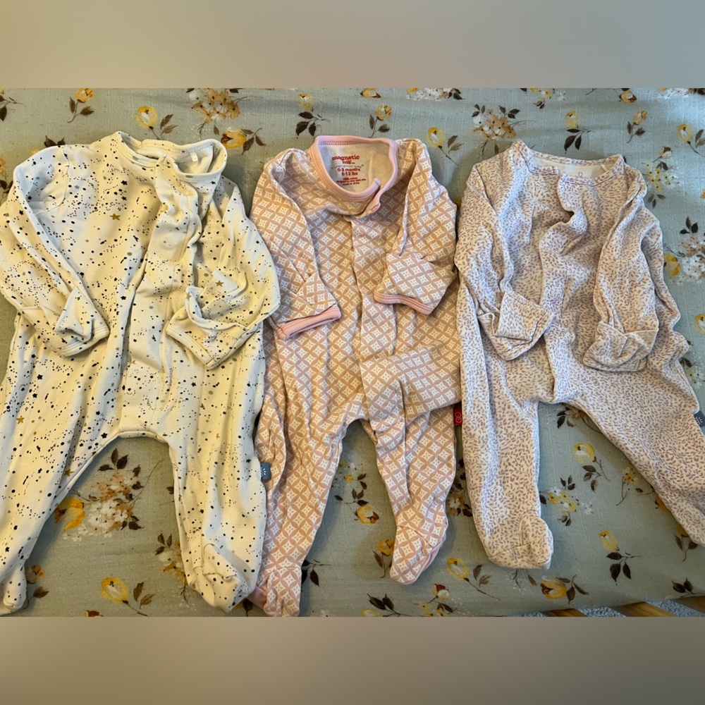 Set of 3 size 0-3 Magnetic Me jammies